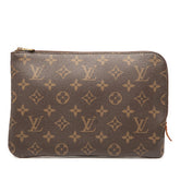 ルイ ヴィトン モノグラム エテュイ ヴォワヤージュ PM クラッチバッグ ポーチ M44500 ブラウン PVC レディース LOUIS VUITTON 【中古】